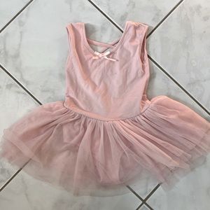 Little girls ballet pink dance leotard